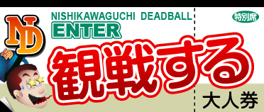 NISHIKAWAGUCHI DEADBALL ENTER/観戦する/大人券